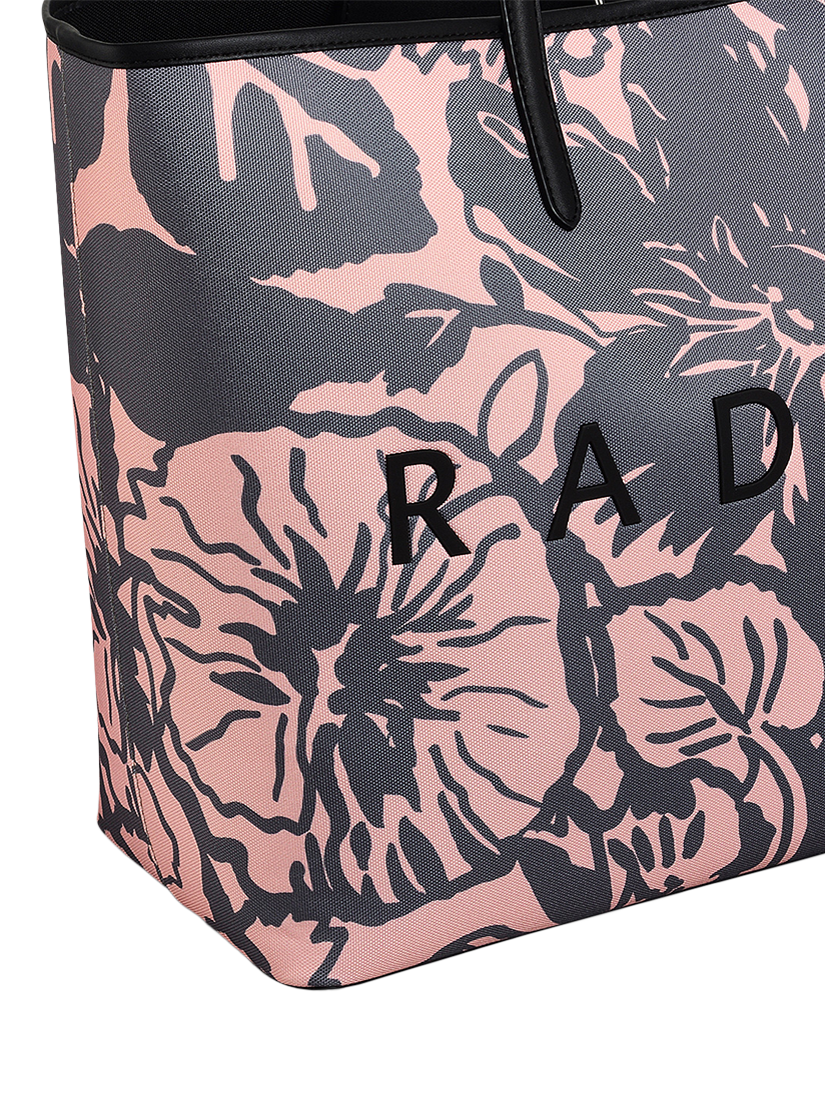 Product image 4 of 4, which shows Radley Southwell Gardens Floral Large Open Tote Bag, Black/Blush