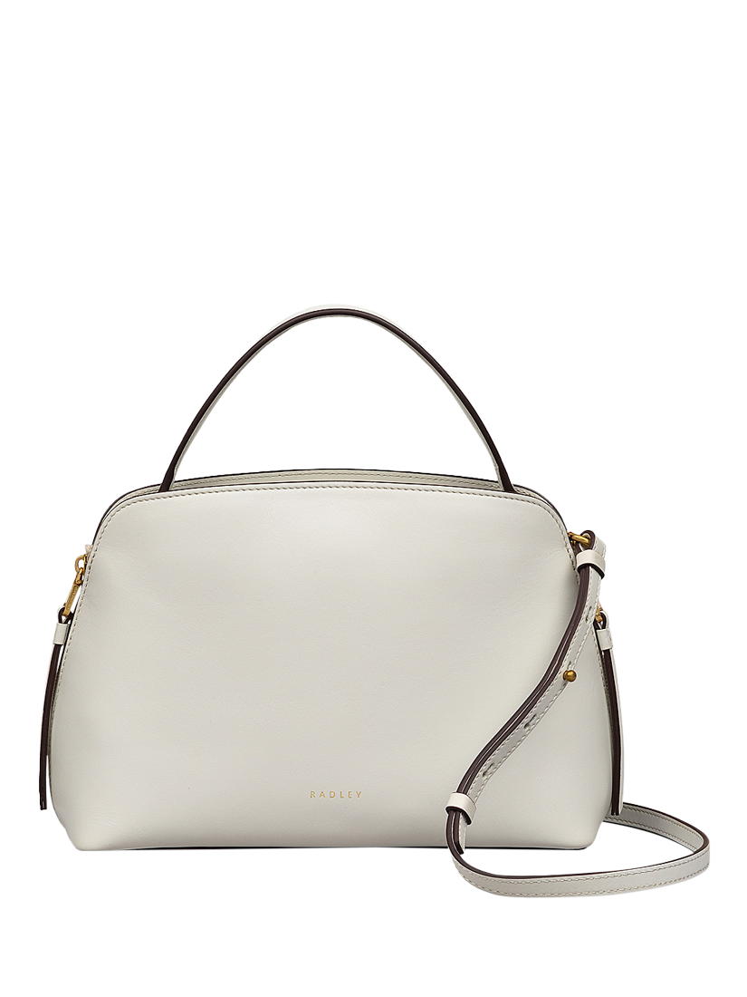 Product image 1 of 5, which shows Radley Liverpool Street Leather Small Open Top Grab Bag, Chalk