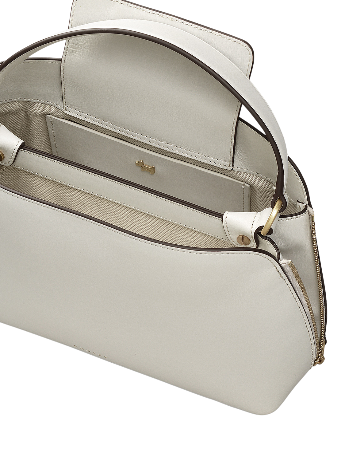 Product image 3 of 5, which shows Radley Liverpool Street Leather Small Open Top Grab Bag, Chalk