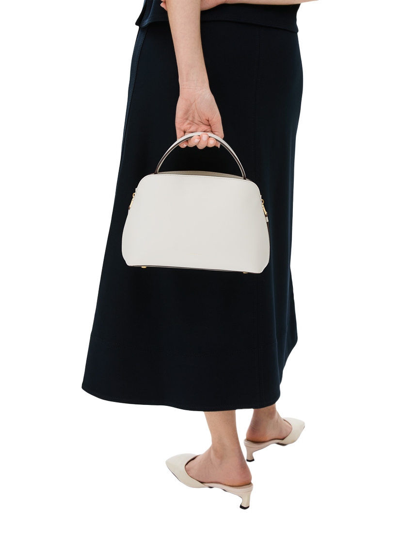 Product image 5 of 5, which shows Radley Liverpool Street Leather Small Open Top Grab Bag, Chalk