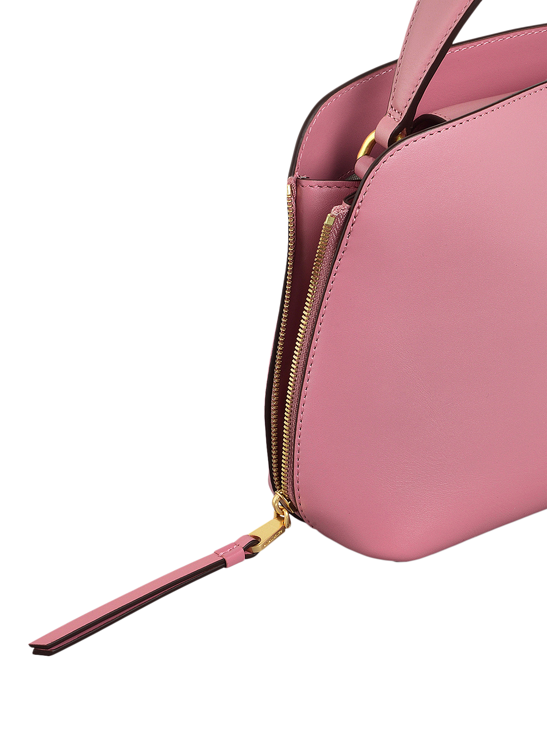 Product image 4 of 6, which shows Radley Liverpool Street Leather Small Open Top Grab Bag, Sienna Pink