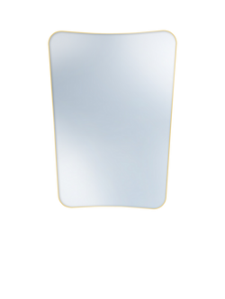 hib. Fusion Classic Rectangular Bathroom Mirror, Brushed Brass