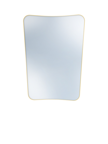 hib. Fusion Classic Rectangular Bathroom Mirror, Brushed Brass
