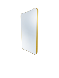 hib. Fusion Classic Rectangular Bathroom Mirror - view 2, Brushed Brass