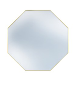 hib. Fusion Octagon Bathroom Mirror, Brushed Brass