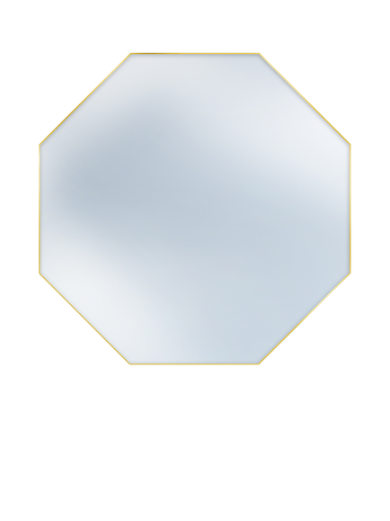 hib. Fusion Octagon Bathroom Mirror, Brushed Brass