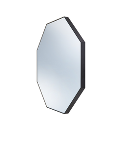 hib. Fusion Octagon Bathroom Mirror - view 2, Black