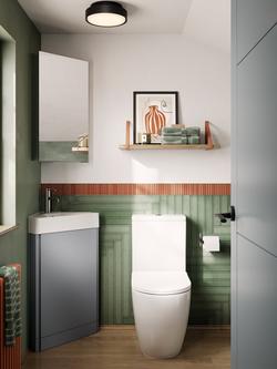 hib. Bathroom Mirrored Corner Cabinet - view 2, 