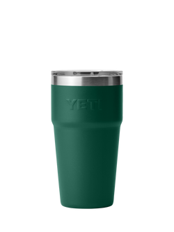 YETI Rambler Insulated Stainless Steel Stackable Cup & Lid, 591ml - view 2, Black Forest Green