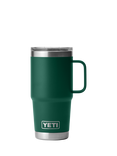 YETI Rambler Insulated Stainless Steel Travel Mug, 591ml, Black Forest Green