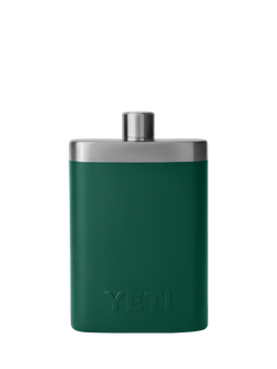 YETI Stainless Steel Hip Flask, Black Forest Green - view 2, Black Forest Green