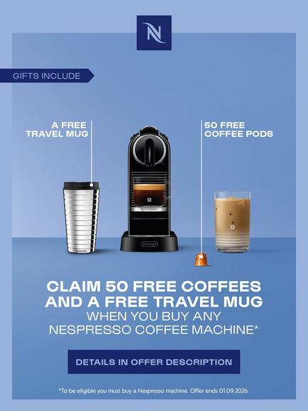 CitiZ Coffee Pod Machine by De'Longhi - view 2, Black