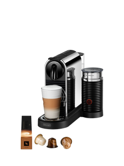 CitiZ Platinum Coffee Pod Machine with Aeroccino Milk Frother by De'Longhi, Platinum, Platinum
