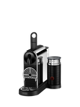 CitiZ Platinum Coffee Pod Machine with Aeroccino Milk Frother by De'Longhi, Platinum