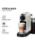 CitiZ Coffee Pod Machine with Aeroccino Milk Frother by De'Longhi, White