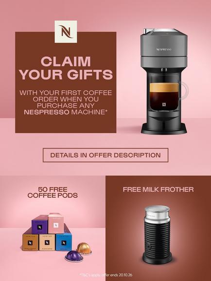 Nespresso Vertuo Next Coffee Pod Machine with Aeroccino Milk Frother ENV120.WAE by De'Longhi - view 2, White