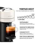 Vertuo Next Coffee Pod Machine with Aeroccino Milk Frother by De'Longhi, White