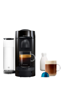 Vertuo Plus Coffee Pod Machine by De'Longhi, Black, Black