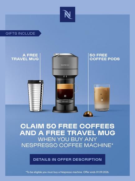 Vertuo Next Coffee Pod Machine by De'Longhi - view 2, Grey