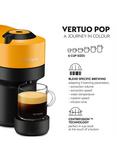 Vertuo Pop Coffee Pod Machine by De'Longhi, Yellow