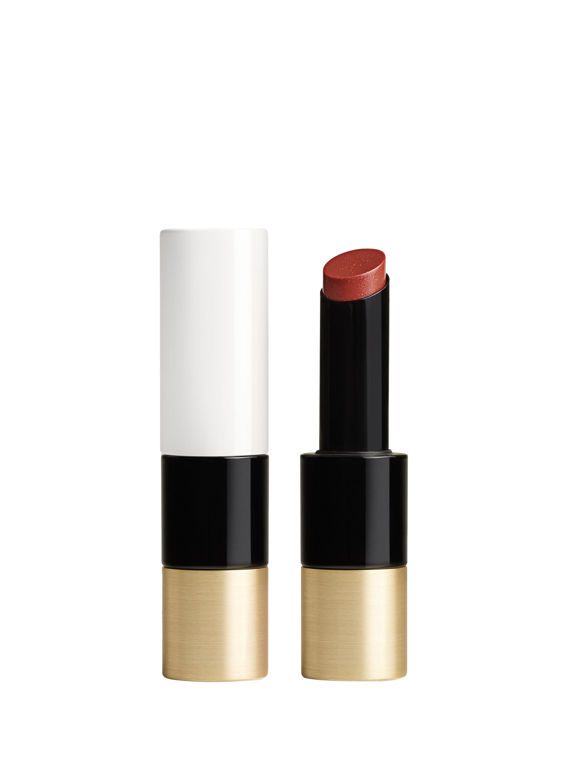Product image 1 of 9, which shows Hermès Silky Lipstick Shine, 15 Brun D'ambre