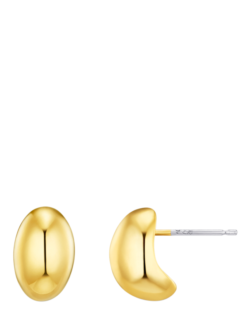 Product image 1 of 3, which shows Orelia Mini Domed Stud Earrings, Gold