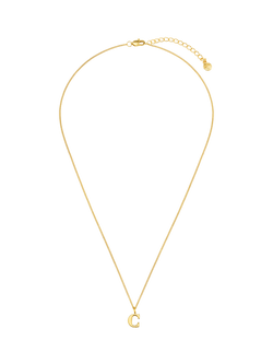 Luxe Initial Waterproof Necklace Giftbox, Pale Gold, Pale Gold C