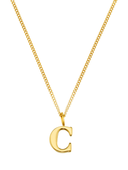 Luxe Initial Waterproof Necklace Giftbox, Pale Gold - view 2, Pale Gold C