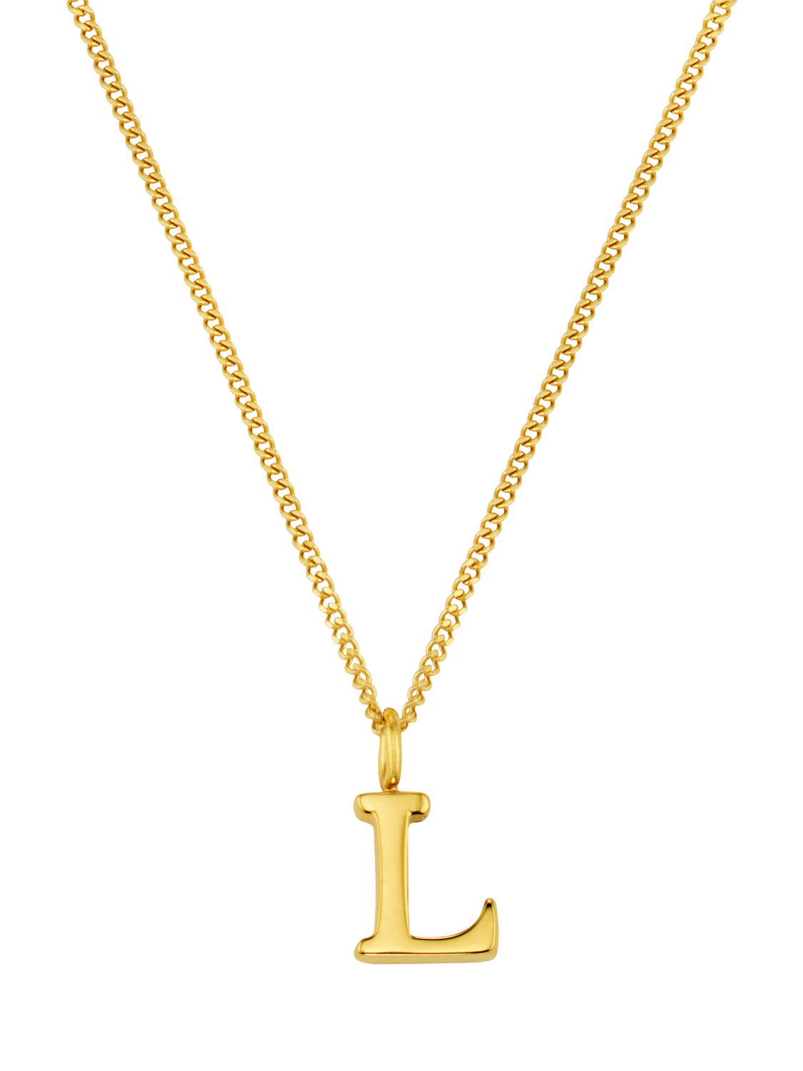 Product image 2 of 2, which shows Luxe Initial Waterproof Necklace Giftbox, Pale Gold L