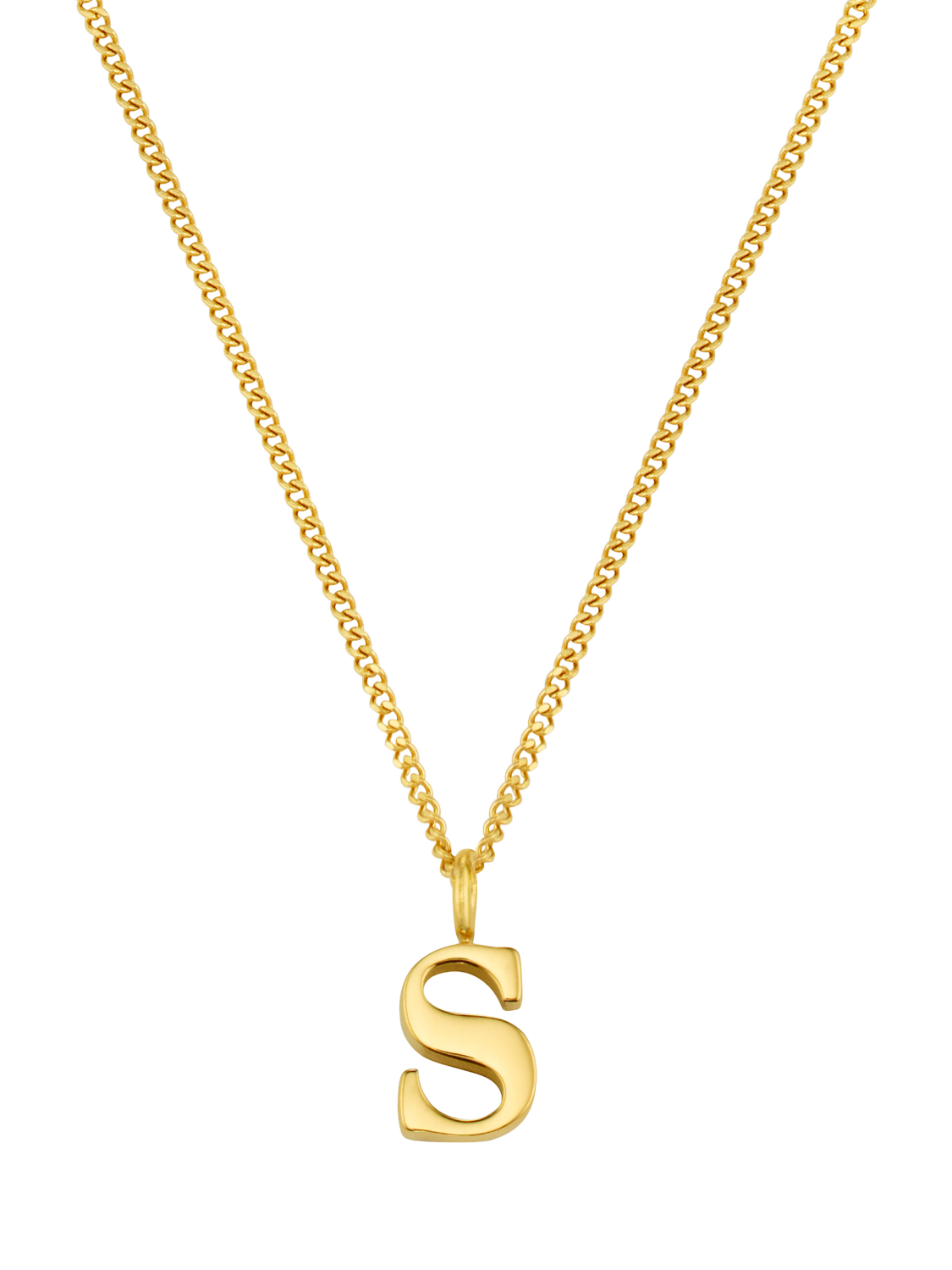 Product image 2 of 2, which shows Luxe Initial Waterproof Necklace Giftbox, Pale Gold S