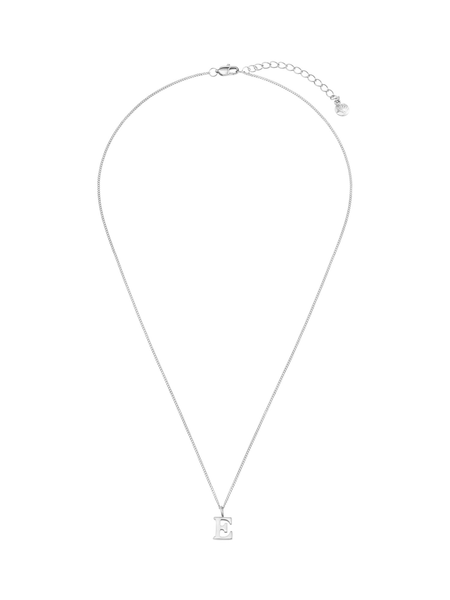 Product image 1 of 2, which shows Luxe Initial Waterproof Necklace Giftbox, Silver, B