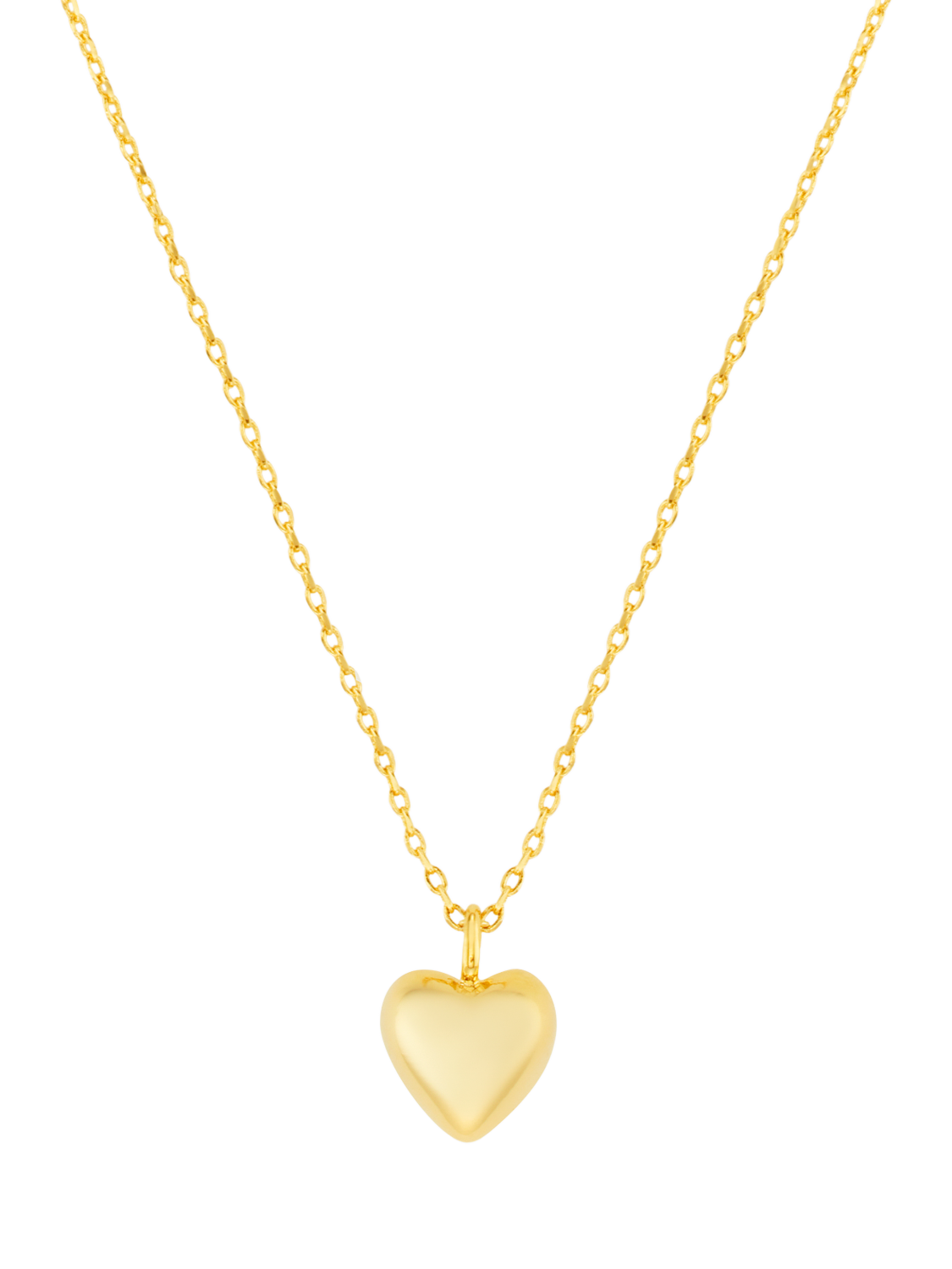 Product image 3 of 3, which shows Orelia Heart Charm Chain Necklace, Gold