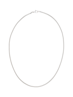 Orelia Luxe Waterproof Collection Flat Snake Chain Necklace, Silver, Silver