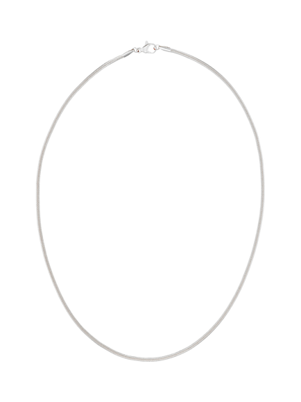 Orelia Luxe Waterproof Collection Flat Snake Chain Necklace, Silver, Silver