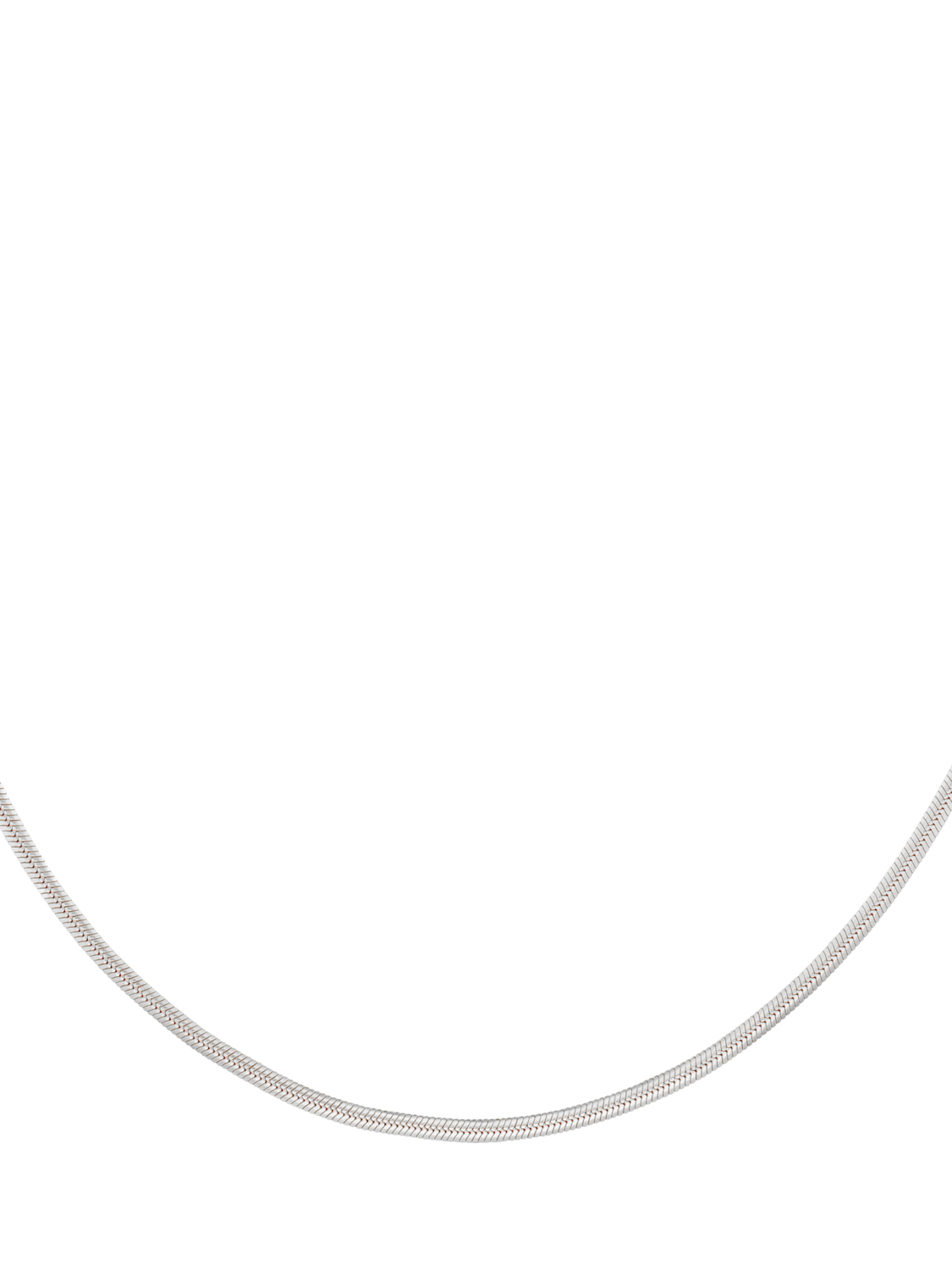 Product image 2 of 2, which shows Orelia Luxe Waterproof Collection Flat Snake Chain Necklace, Silver