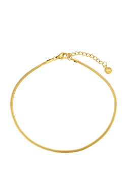 LUXE Waterproof Snake Chain Anklet, Pale Gold, Pale Gold