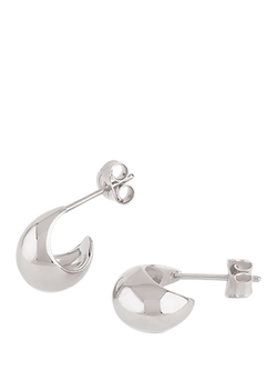 Diny Hall Sterling Silver Mini Hoop Earrings, Silver