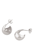 Dinny Hall Scoop Stud Hoop Earrings, Small, Silver