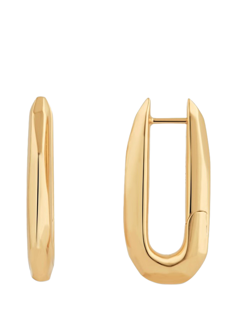 Product image 1 of 5, which shows Dinny Hall Link Hoop Earrings, Gold