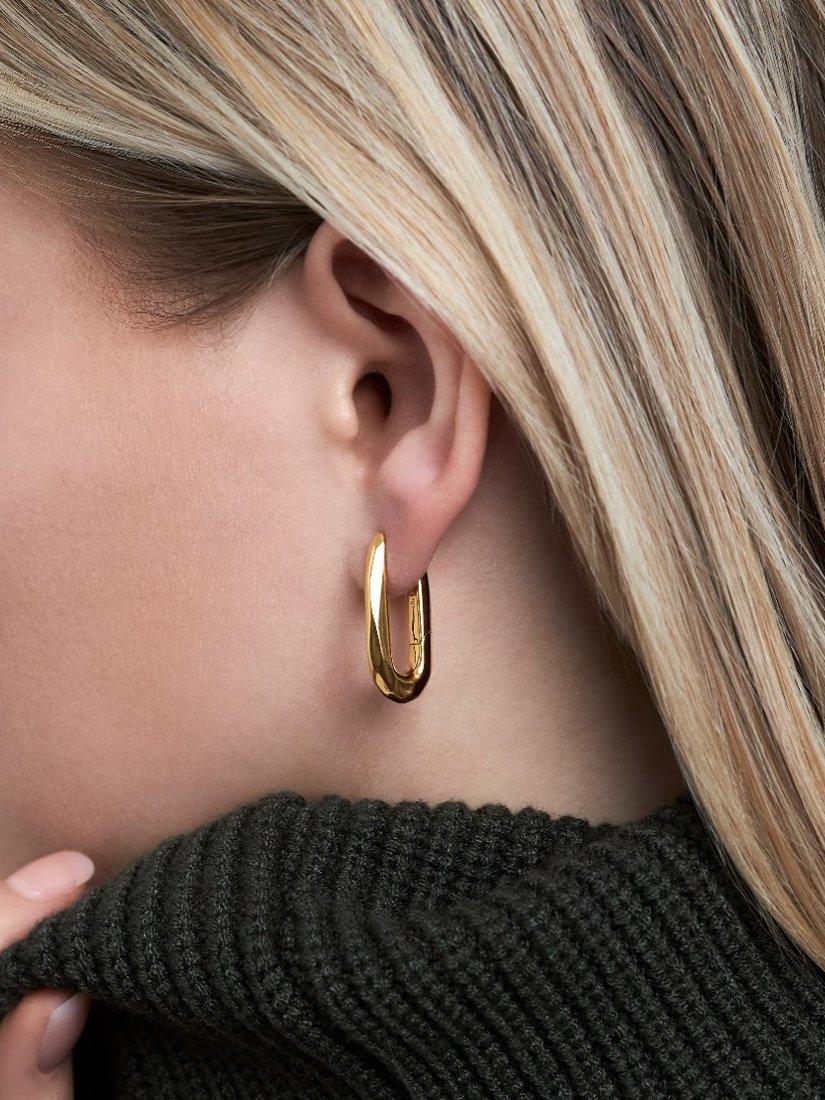 Product image 3 of 5, which shows Dinny Hall Link Hoop Earrings, Gold