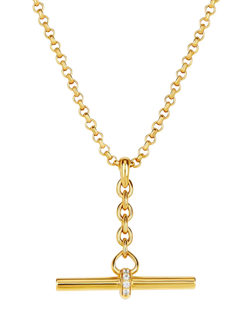 Dinny Hall My World T-Bar Pendant Necklace, Gold