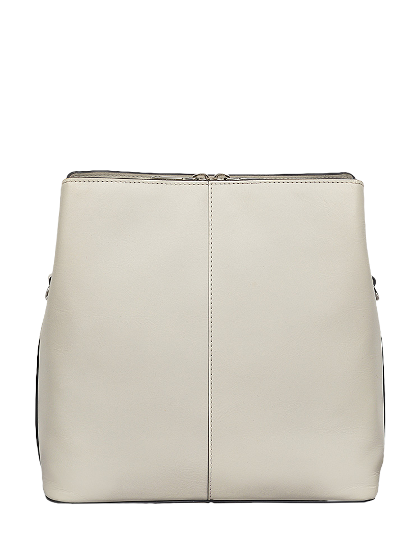 Product image 2 of 5, which shows Dukes Place Leather Weave Medium Compartment Crosssbody Bag, Chalk