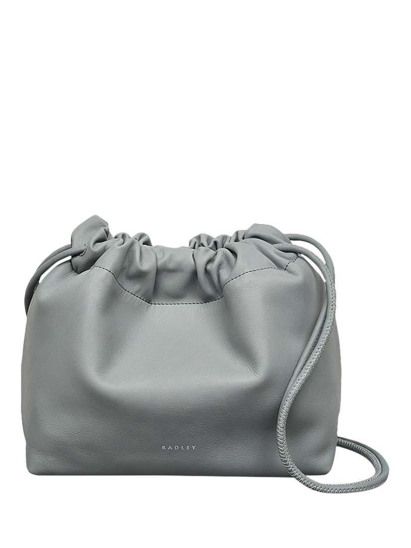 Product image 1 of 5, which shows Radley Blake Mews Leather Medium Open Top Cross Body Bag, Artichoke