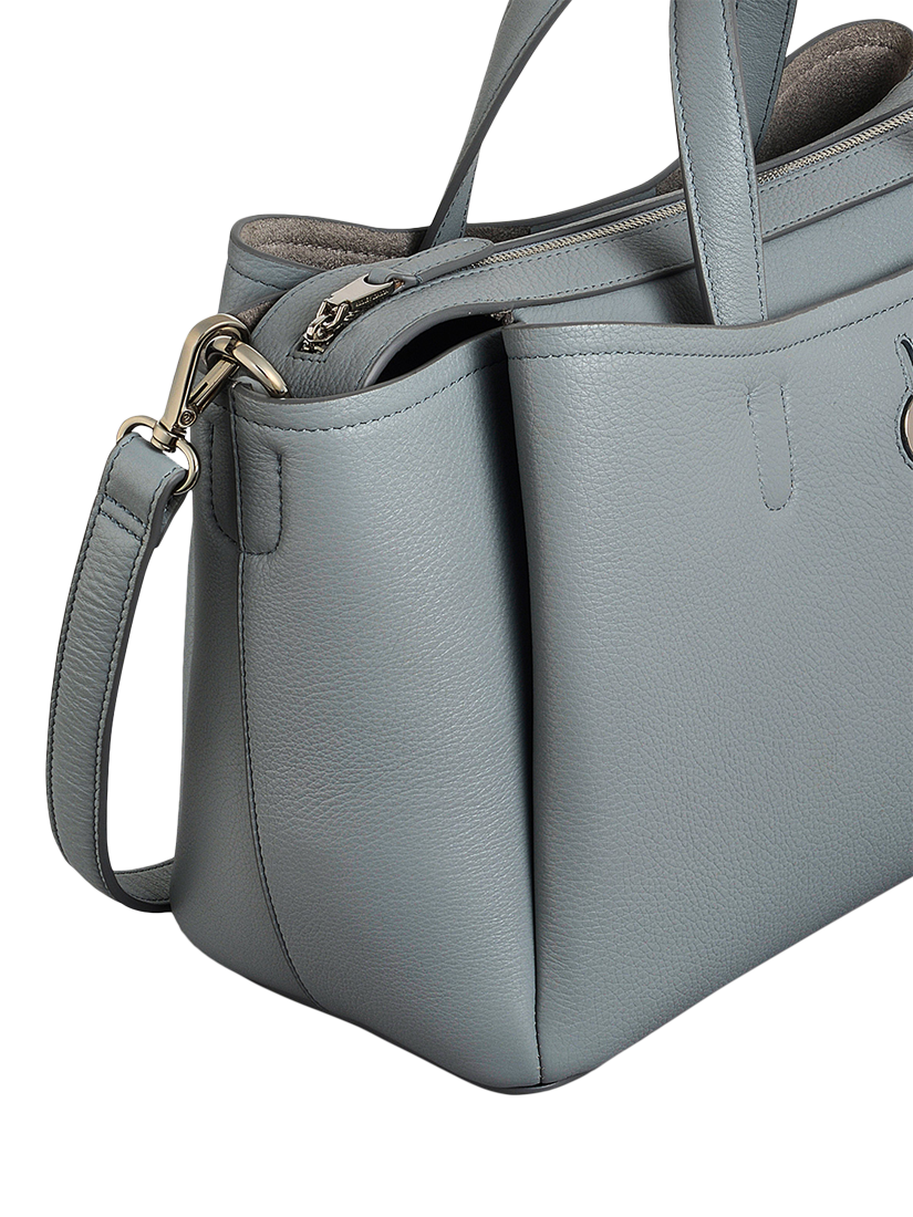 Product image 4 of 6, which shows Radley Bathurst Mews Leather Medium Zip Top Grab Bag, Artichoke