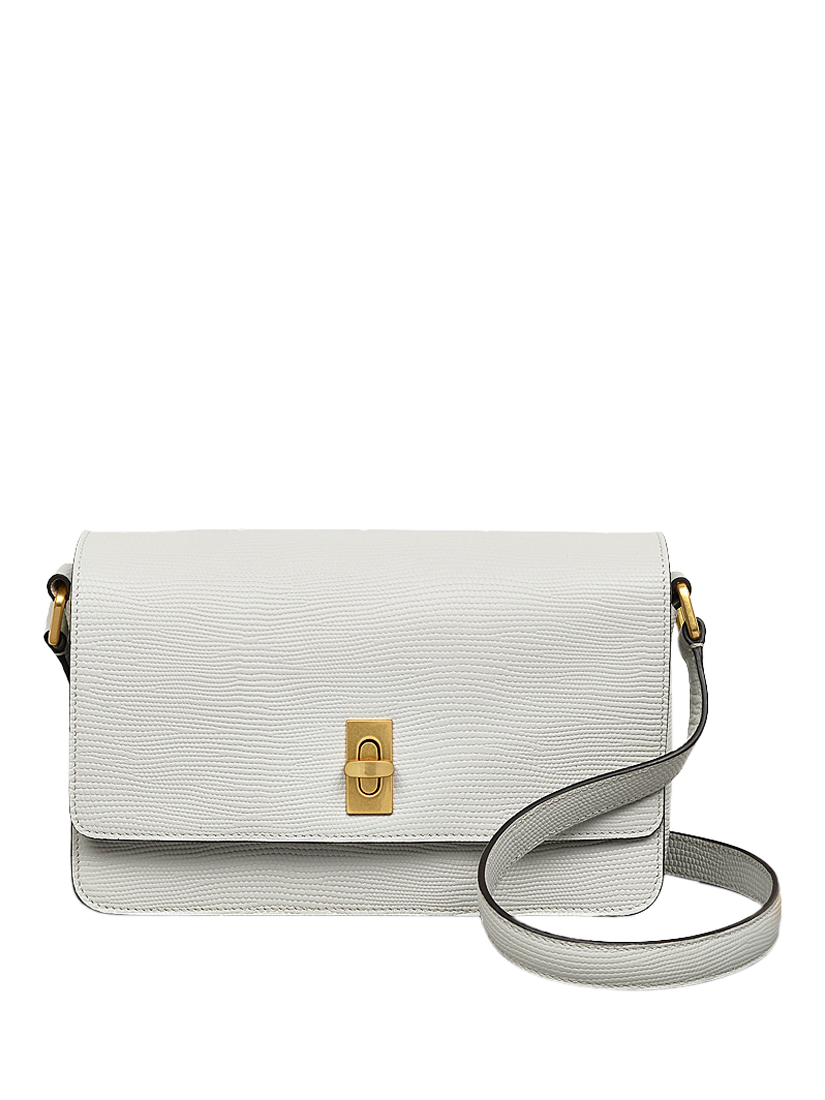 Radley Threadneedle Street Leather Small Flap Over Cross Body Bag, Mist