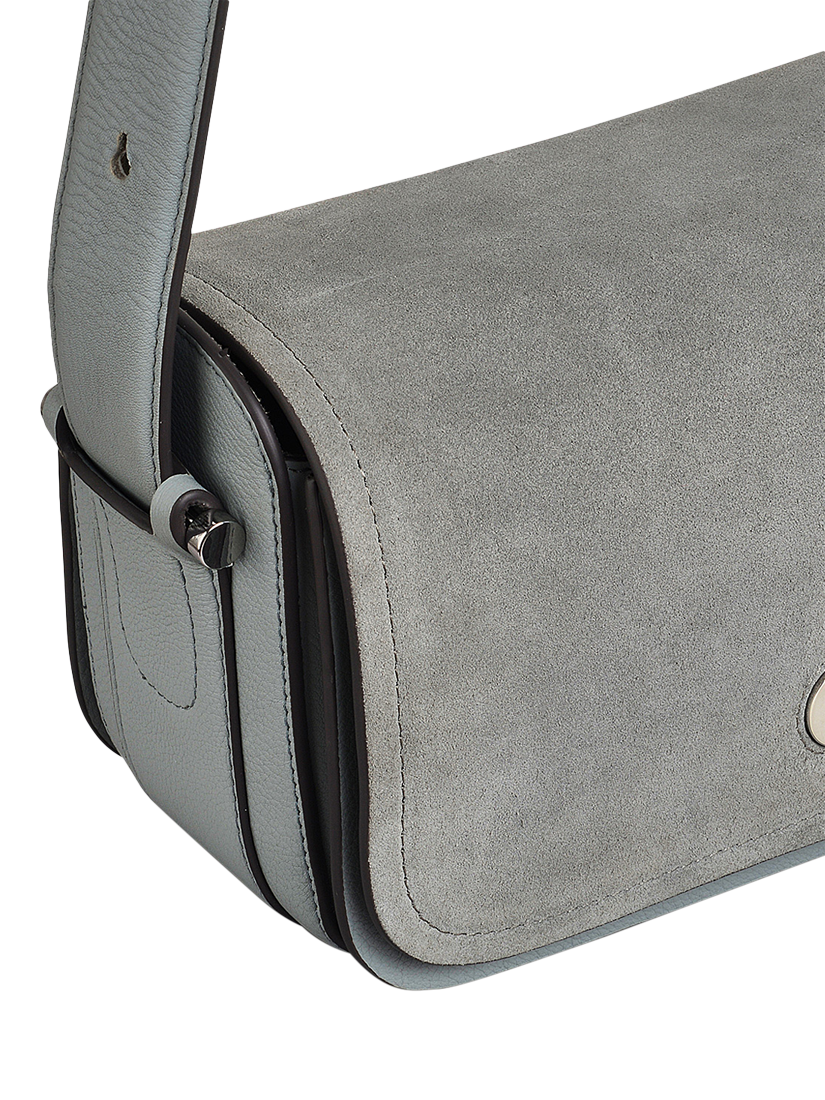 Product image 4 of 4, which shows Radley Bathurst Mews Suede Medium Flapover Cross Body Bag, Artichoke