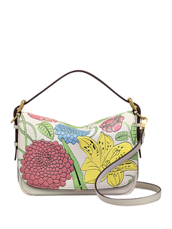 Radley RHS Leather Small Flap Over Cross Body Bag, Chalk, Chalk