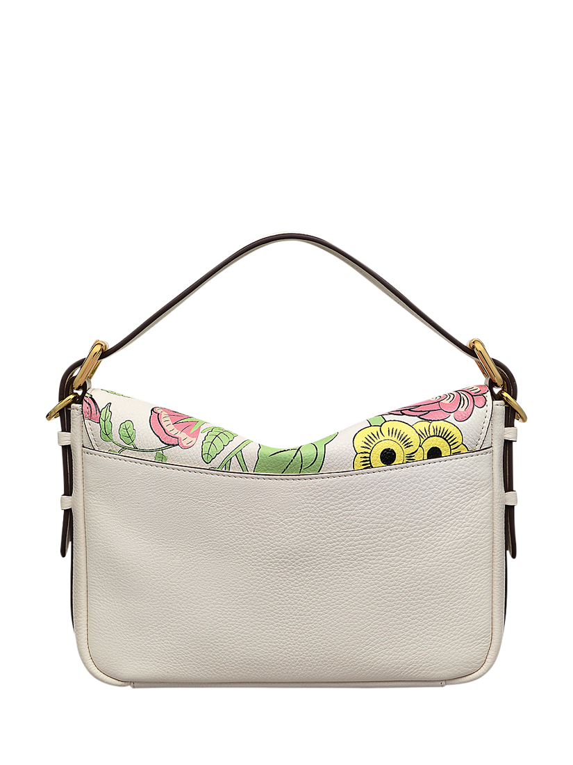 Product image 2 of 7, which shows Radley RHS Leather Small Flap Over Cross Body Bag, Chalk