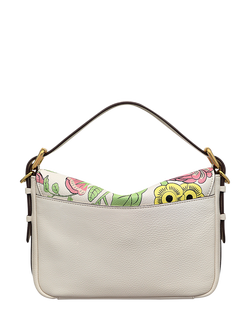 Radley RHS Leather Small Flap Over Cross Body Bag, Chalk - view 2, Chalk