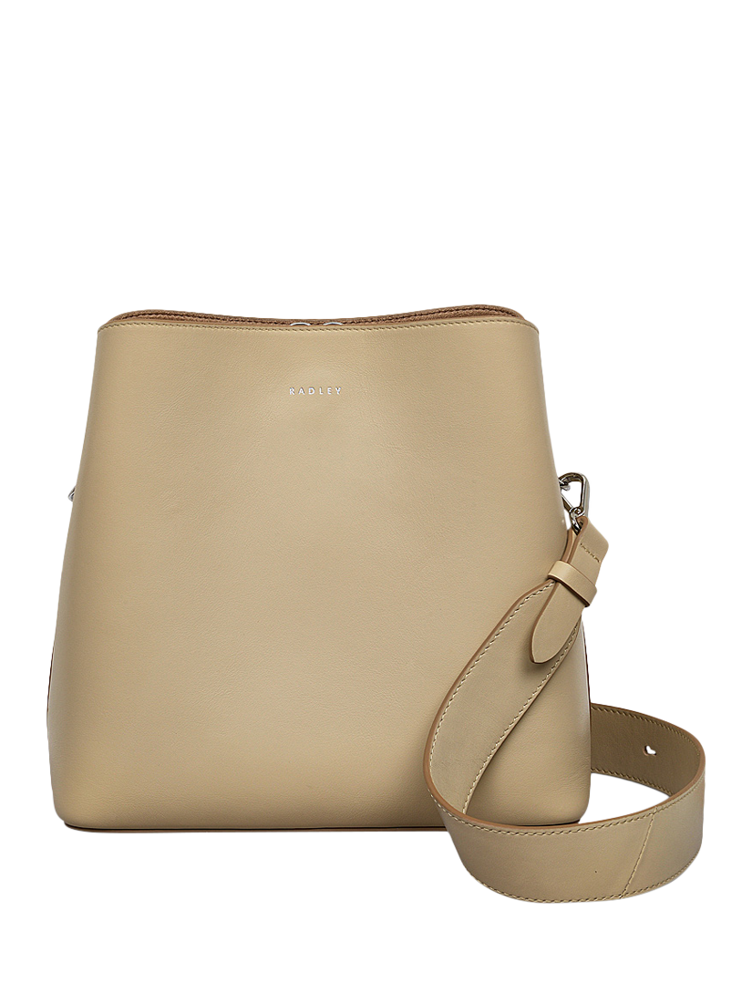 Product image 1 of 4, which shows Radley Dukes Place Leather Medium Compartment Cross Body, Stone